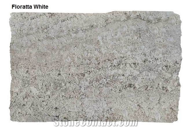 Floratta White Granite Slabs, Brazil White Granite