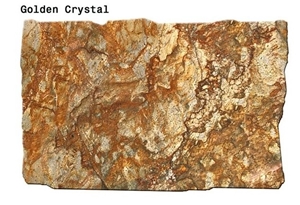 Golden Crystal Granite Slabs, Brazil Yellow Granite