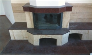 Fireplace Mantel, Absolute Black Granite