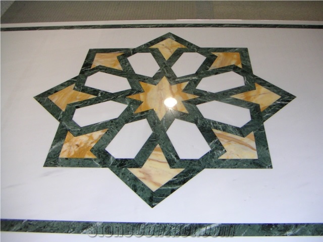 White Marble Inlay Tabletops