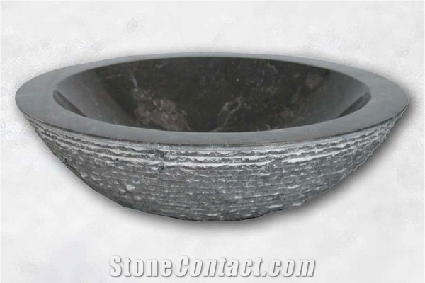 Anat Bowl BS-030, O Stone Black Basalt