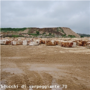 Serpeggiante Marble Block, Italy Beige Marble