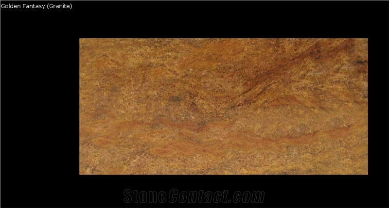 Golden Fantasy Granite Slabs, India Yellow Granite