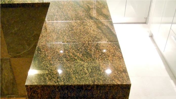 Verde Fuoco Countertops, Green Granite from Poland - StoneContact.com