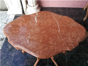 Red Marble Tabletops