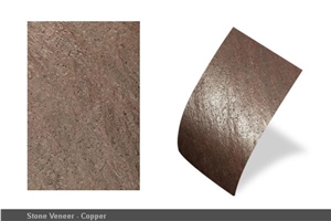 Stone Veneer with Copper Slate, Brown Slate