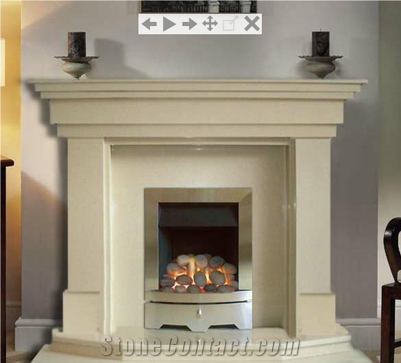 Fireplace Vratza Limestone, Beige Limestone