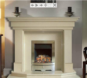 Fireplace Vratza Limestone, Beige Limestone