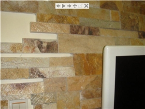 Gneiss Stone Facing and Cladding, Gneiss Gloria Yellow Cultured Stone