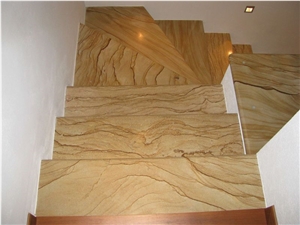 Pietra Di Manciano Sandstone Stairs, Yellow Sandstone