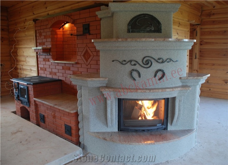Fireplace, Kaarma Beige Limestone