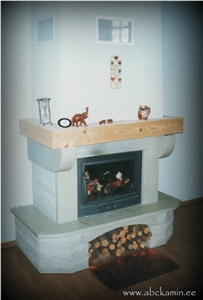Fireplace, Ungru Beige Limestone