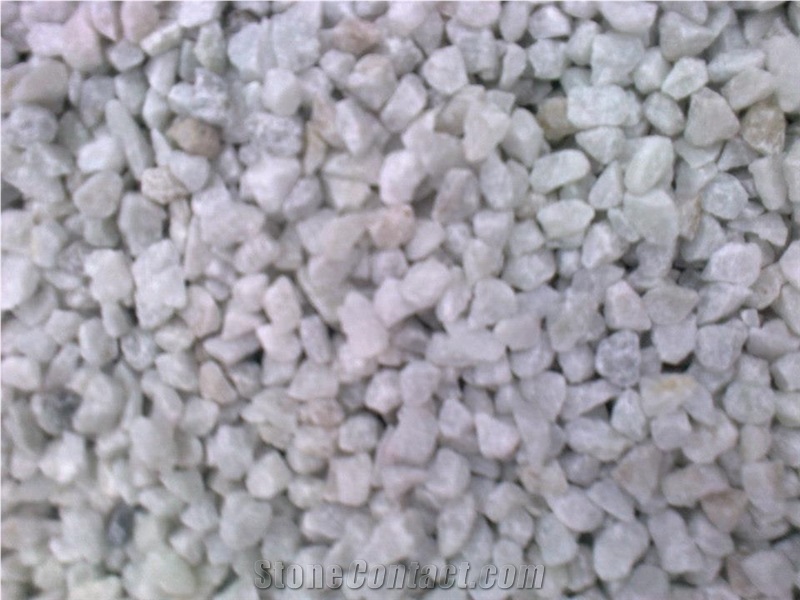 White Marble Chips ( 9-14 mM ), Crazy White Marble Pebble, Gravel