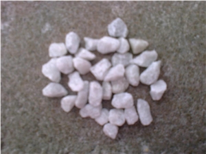 White Marble Chips ( 9-14 mM ), Crazy White Marble Pebble, Gravel