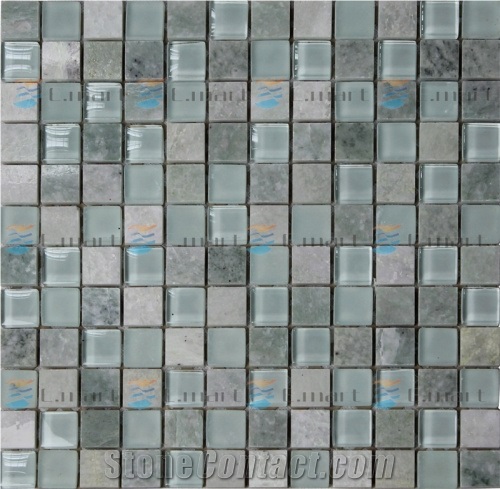 Grey Marble Glass Mosaic