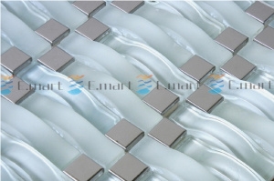 Supply White Marble Glass Mosaic