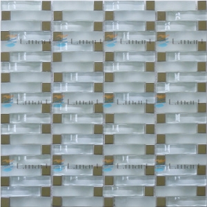 Supply White Marble Glass Mosaic