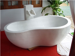 Natural Stone Bathtubs, Pure White Marble