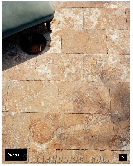 Rugina Tumbled Sienna Travertine Floor Tiles, Travertino Rosa Siena Travertine