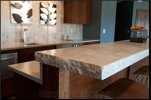 Limestone Kitchen Countertop, Tuscano Clasico Beige Limestone