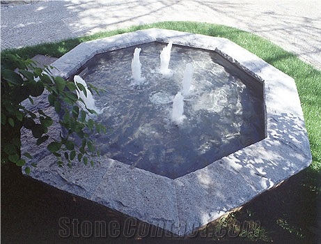 Fountains, Pools, Oplotnica Sivi Grey Granite