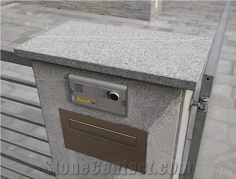 Mailbox in Tonalite, Pohorski Tonalit Grey Granite