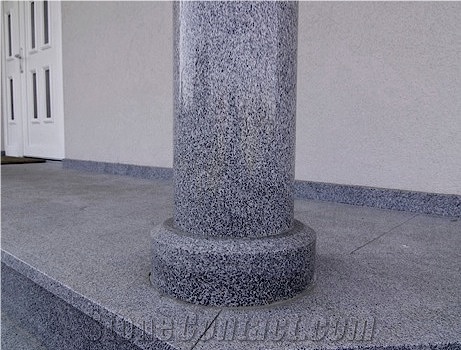 Pohorski Tonalit Granite Column, Grey Granite