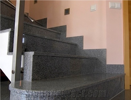 Tonalite Stairs, Steps, Pohorski Tonalit Grey Granite
