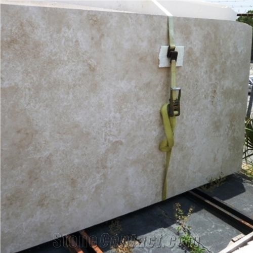 Classic Light Travertine Honed and Filled Slabs, Travertino Classico Travertine