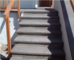 Stairs, Steps, Porfido Trentino Red Granite