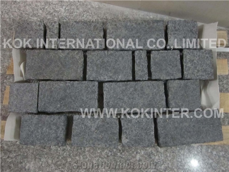 Granite Paver/cobble(interlock), Grey Granite Cobbles