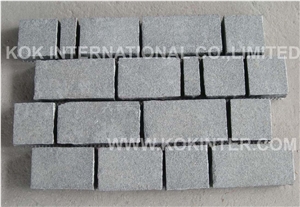 Granite Paver/cobble(interlock), Grey Granite Cobbles