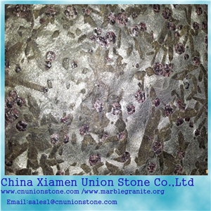 High Quality Flamed Surface Diamond Tea Brown Gran, Brazil Brown Granite Slabs & Tiles