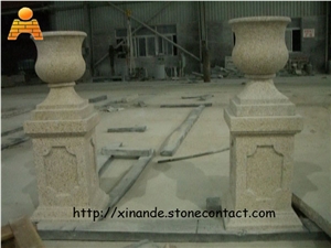 Carved Flower Pots, Stone Flower Pots