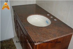 Red Multicolor Granite Bath Tops