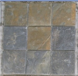 China Rust Slate Pattern Slabs & Tiles