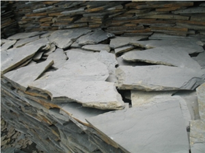 Irregular Shape Tile,Slate Flagstone Pavers, Natural Black Slate Flagstone Pavers