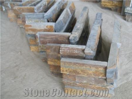 Wall Cladding Slate,Cultured Stone,Cornor Stone, Natural Grey Slate Cultured Stone