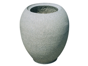 White Granite Flower Pot