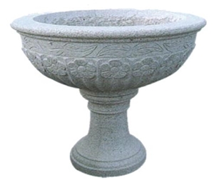 Granite Flowerpot, Grey Granite Pot