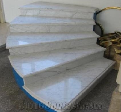 White Marble Stairs,step