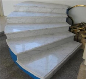 White Marble Stairs,step