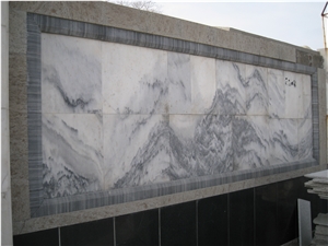 White Marble with Grey Cloud Slabs & Tiles, Sh ,ong White Marble Tiles