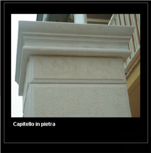 Capital, Stone Pier Caps, Quoins in Limestone, Crema Sicilia Beige Limestone