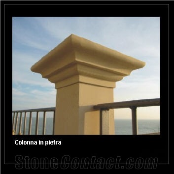 Capital, Stone Pier Caps, Quoins in Limestone, Crema Sicilia Beige Limestone
