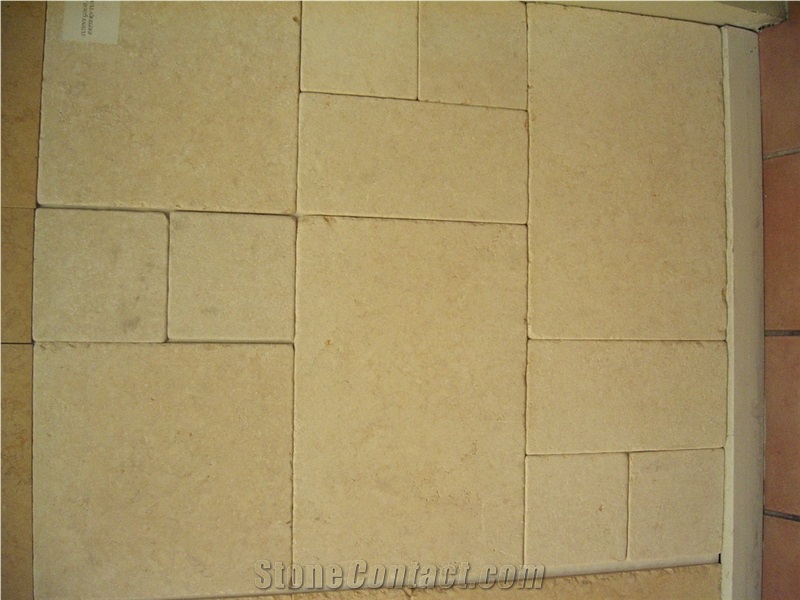 Golden Sinai Limestone Tumbled Tiles & Slabs, Yellow Limestone Egypt Tiles & Slabs Egypt
