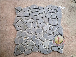 China Grey Slate Chipped Mosaic