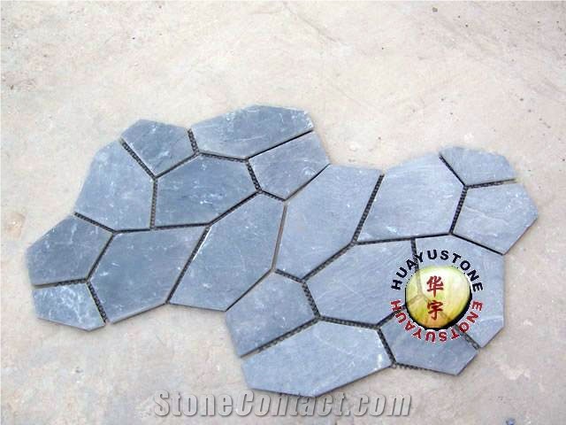 China Grey Slate Net Paste Flagstone
