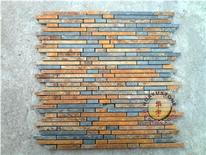 Multicolor Slate Mosaic,stone Mosaic