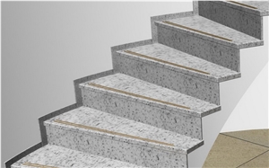 Rockwell White Granite Steps for Stairs